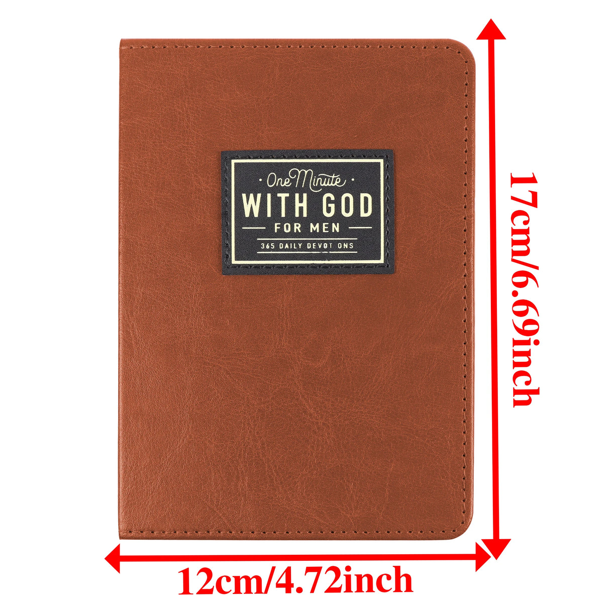 One Minute with God for Men: 365 Devotions - Brown Faux Leather FlexCove Bound Book - Inspirational Daily Readings for  Men
