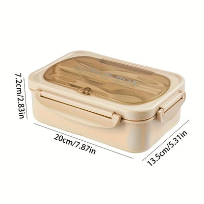1pc Insulated Lunch Box, Bento Box for Students, Portable Sealed Compartment Container
