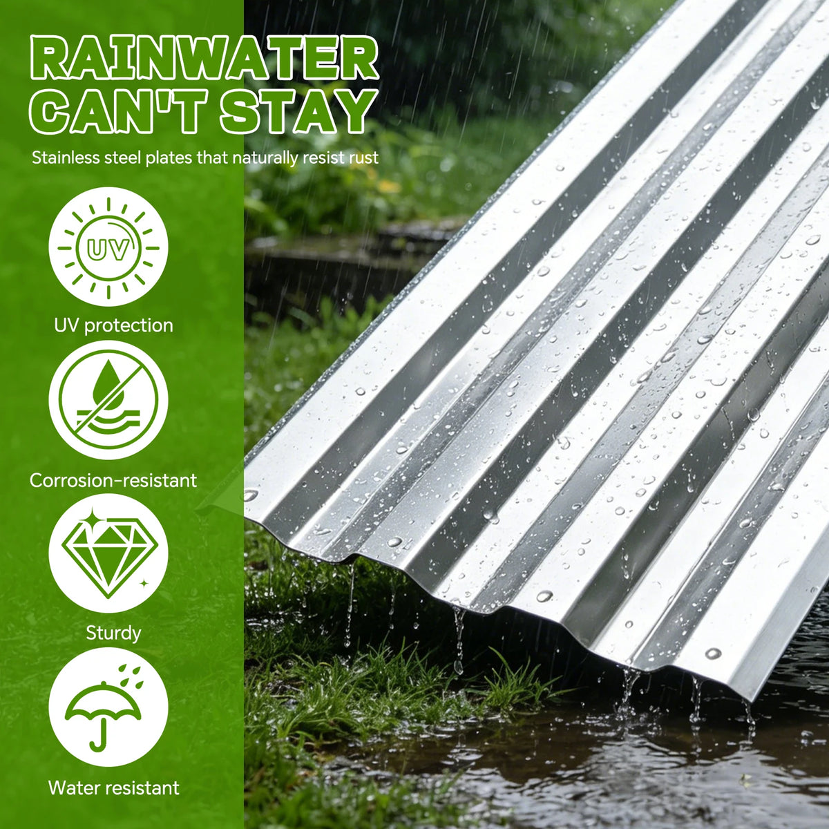 8×2×1ft Galvanized Metal Raised Garden Bed, 2FT Deep Root Elevated Planter Box Steel Large Vegetable Flower Bed Kit