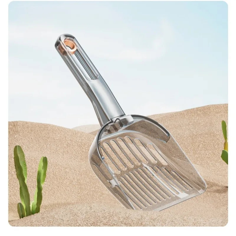 Adjustable Sieve Cat Litter Sifter Scoop, Transparent Hard PC Material, Compatible With Various Cat Litter for Household Users