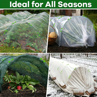 Garden Mesh Netting Kit,Greenhouse Hoops Grow Tunnel,Blankets for Outdoor Plants,Bird Netting Protection for Fruit Vegetable Flowers