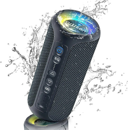Ortizan X8 Pro Bluetooth Speaker Portable with 40W Stereo Sound,Rich Bass, Waterproof, 30H Playtime, Mixed Color Lights
