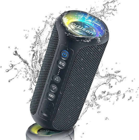 Ortizan X8 Pro Bluetooth Speaker Portable with 40W Stereo Sound,Rich Bass, Waterproof, 30H Playtime, Mixed Color Lights