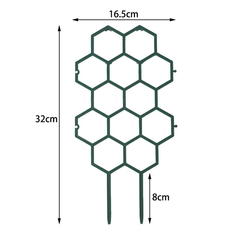 Honeycomb Design Plant Trellis, Rustproof Plastic Support for Potted Vines and Flowers, Indoor Outdoor Garden Climbing Frame