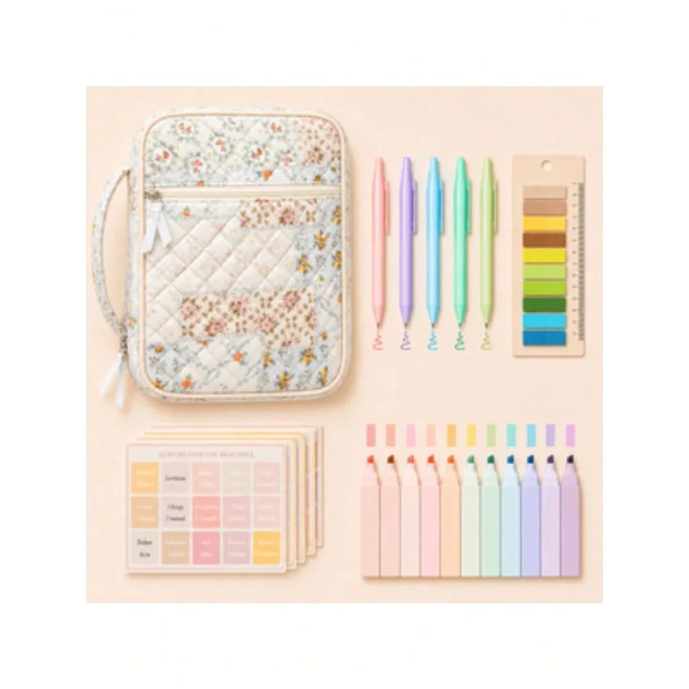 Women's Bible Cover Case – Bible Study Supplies – Bible & Journal Set – Portable Book Case – Includes Bible Highlighters – Christian Gift