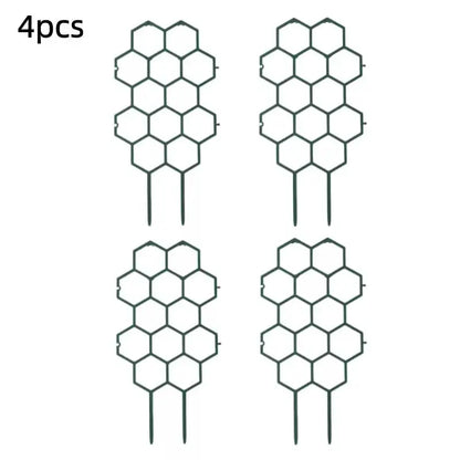 Honeycomb Design Plant Trellis, Rustproof Plastic Support for Potted Vines and Flowers, Indoor Outdoor Garden Climbing Frame