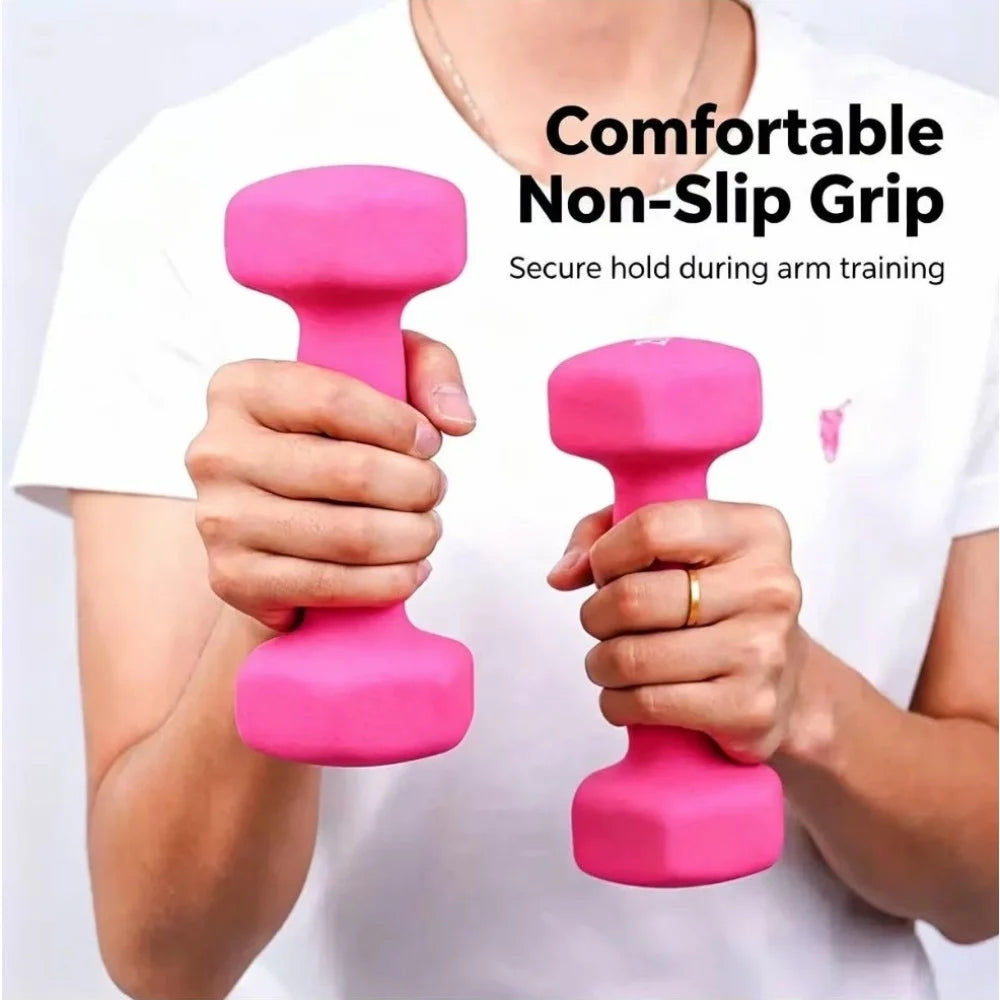 A pair of 4.4 Lb weight sets for home and gym fitness workouts for arm training, yoga