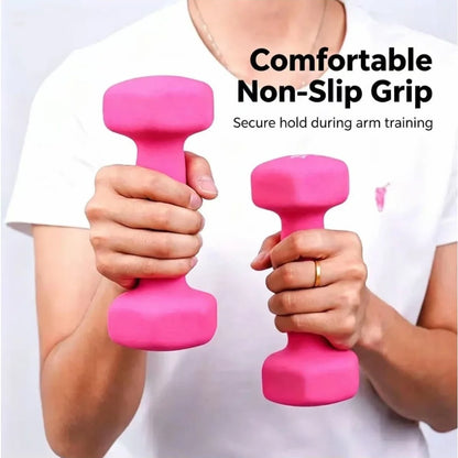 A pair of 4.4 Lb weight sets for home and gym fitness workouts for arm training, yoga