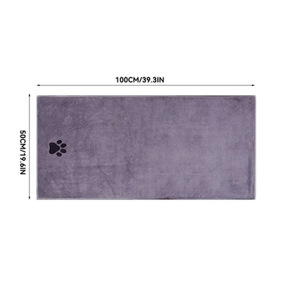 3 Size Options Microfiber Pet Bath Towel Embroidered Super Soft Absorbent Cat Dogs Grooming Supplies
