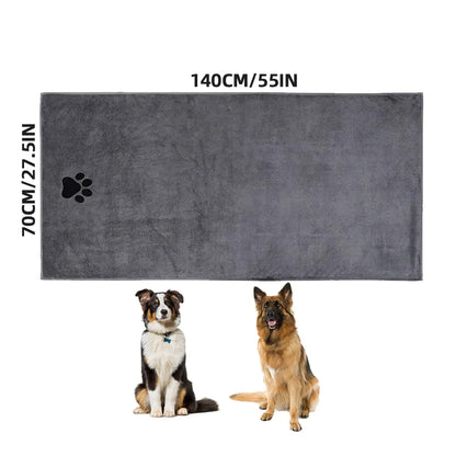 3 Size Options Microfiber Pet Bath Towel Embroidered Super Soft Absorbent Cat Dogs Grooming Supplies