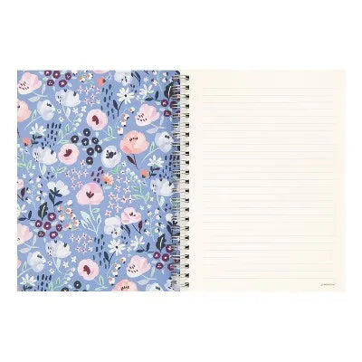 80pg Ruled Notebook 5.875"x8" Floral (Designs Vary): Spiral Soft Cover Journal, Multicolor for School, Office and Home