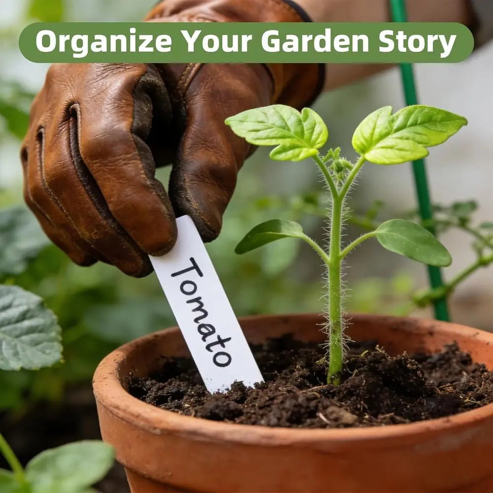 330 Pack Reusable Waterproof Plastic Plant Labels with Marker Pen for Garden Seedlings, Vegetables, and Flowers