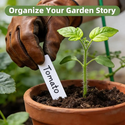 330 Pack Reusable Waterproof Plastic Plant Labels with Marker Pen for Garden Seedlings, Vegetables, and Flowers
