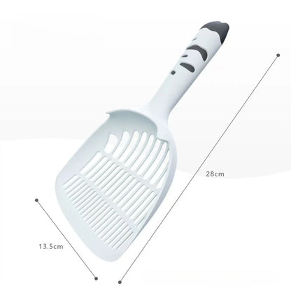 Paw Handle Cat Litter Scooper Durable Plastic Fine Hole Sifter Shovel Efficient Waste Cleaner for Indoor Cats