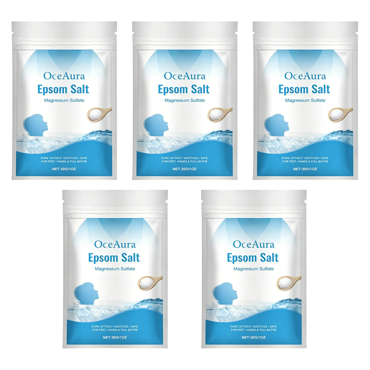 Pure Epsom Salt Magnesium Sulfate for Foot Hand Full Body Bath Soothing Relaxing Moisturizing Skincare