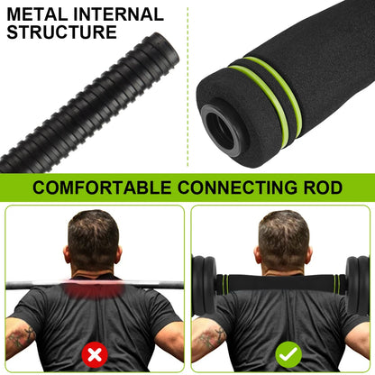 Adjustable Dumbbell Set 44 LBS PVC Coated, 4-in-1 Polygon Iron & Sand Filled Weights with Hollow Iron Rod 50cm & 8 Connectors, Convertible to Barbell Kettlebell, Home Gym Equipment
