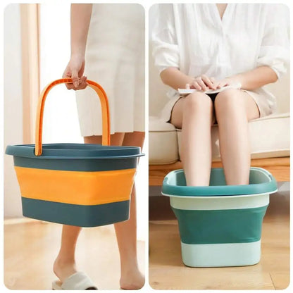 Collapsible Foot Bath Soak Tub With Handle: 15L/4 Gallons- Portable Foot Bath Basin