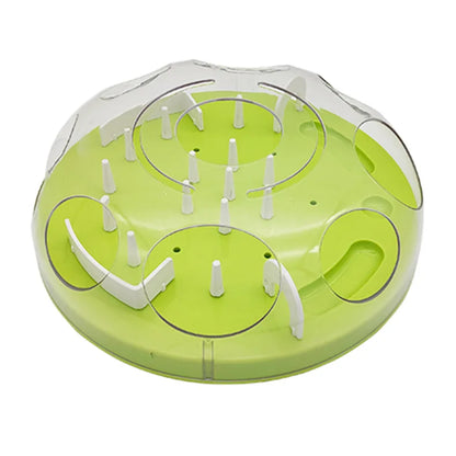 Interactive Cat Slow Feeder Puzzle Maze Toy, Anti-Choke Pet Treat Dispenser Bowl for Kitten Small Dog, Food Grade