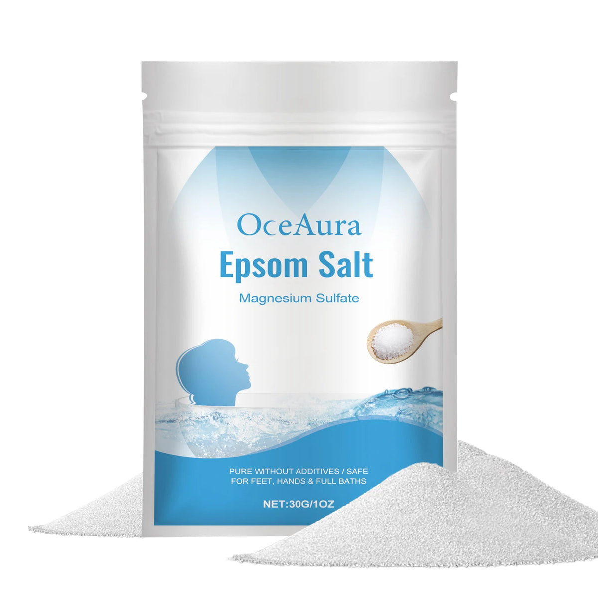 Pure Epsom Salt Magnesium Sulfate for Foot Hand Full Body Bath Soothing Relaxing Moisturizing Skincare
