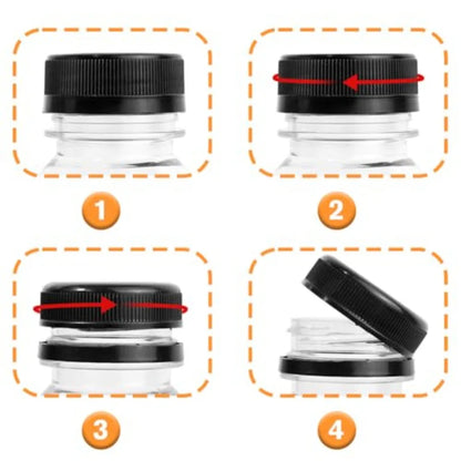 Juice Bottles with Lids, 6 pcs Plastic Juice Containers with Caps Reusable for Juice Milk Coffee Water