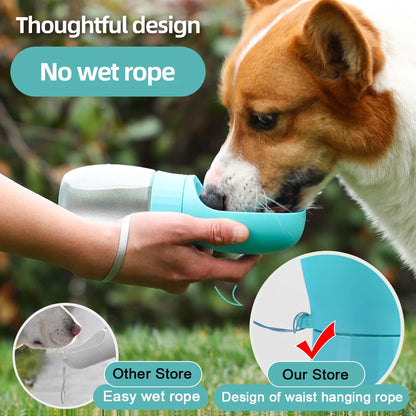 500ml Big Dog Water Bottle Portable Drinking Bowl For Small Medium Dogs Cat Travel Hiking Puppy Pet Hydration Dispenser Cup