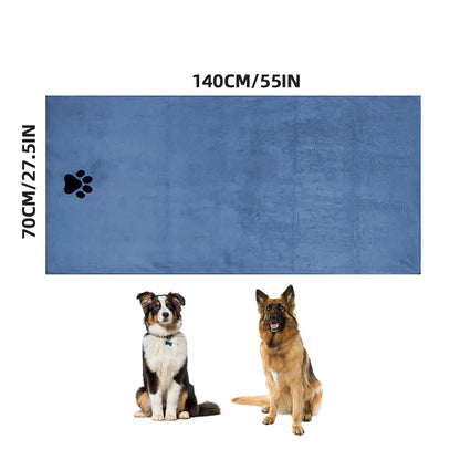 3 Size Options Microfiber Pet Bath Towel Embroidered Super Soft Absorbent Cat Dogs Grooming Supplies