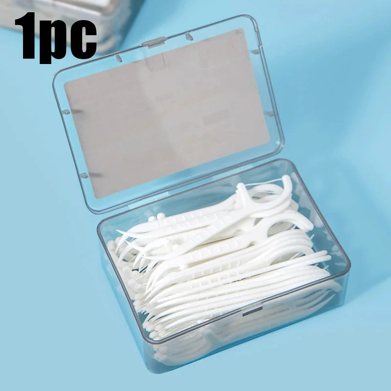 Dental Floss Picks, Hygienic. 8x6x3cm, Portable, for On-the-Go Freshness