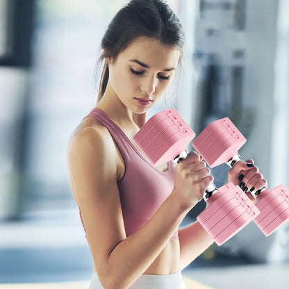 Home Gym Exercise, Adjustable Dumbbell Set, Metal, 5-in-1 Design, Multiple Weight Options for Men & Women
