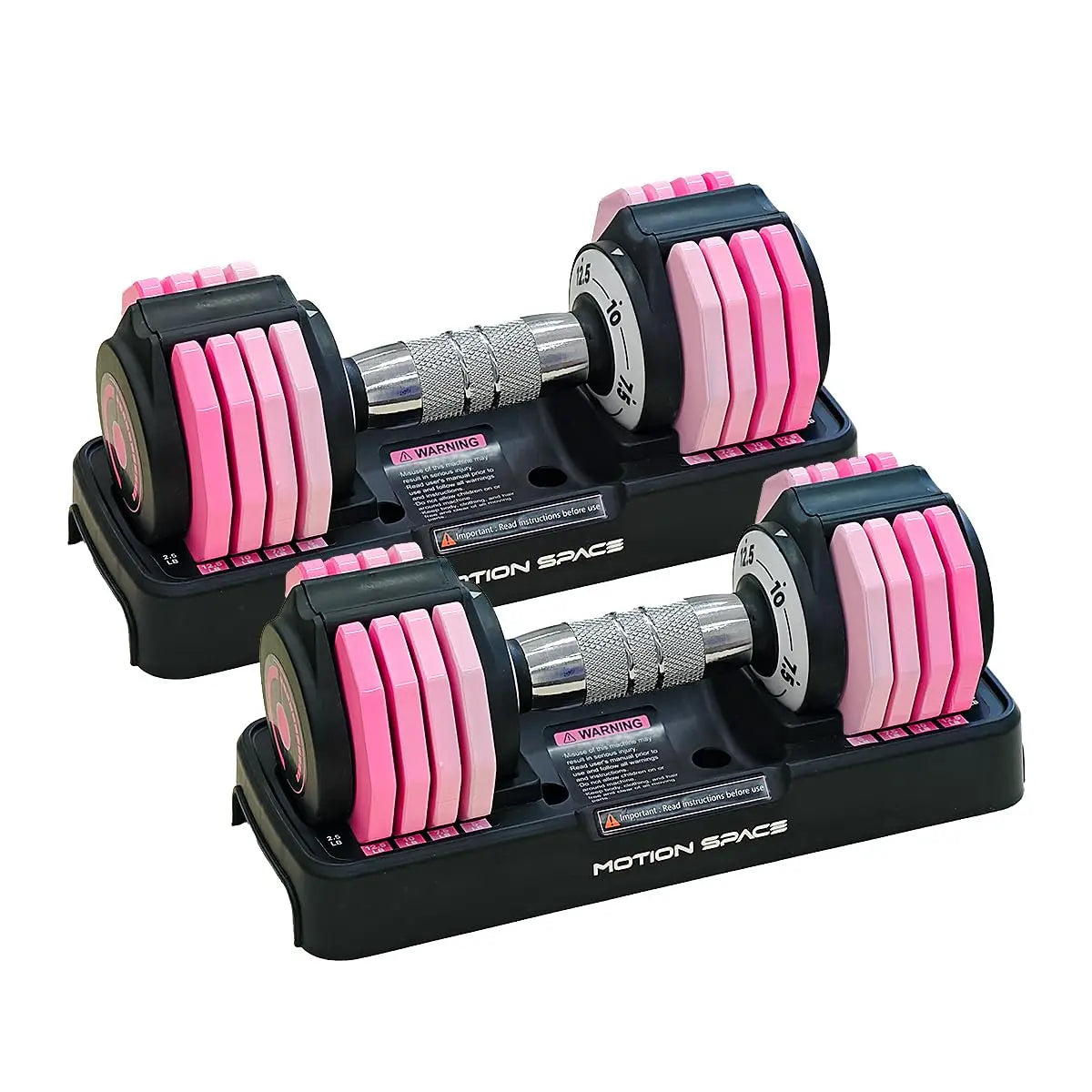 Adjustable Dumbbells Set 12.5LB Pair, 1-Sec Fast Adjustable 5 Free Weights, Premium Comfort Non-slip Metal Handle, Compact Size for Full Body Home Workout