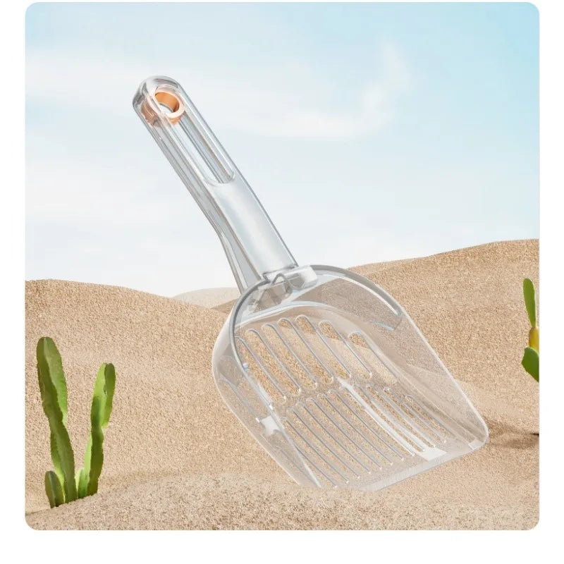 Adjustable Sieve Cat Litter Sifter Scoop, Transparent Hard PC Material, Compatible With Various Cat Litter for Household Users