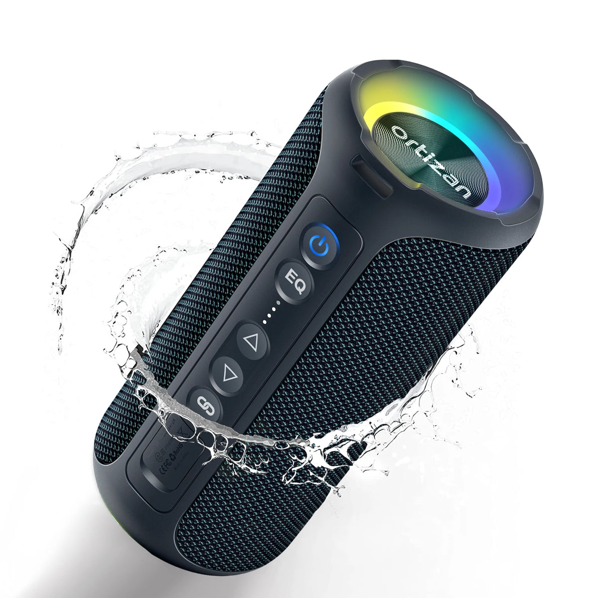 Ortizan X8 Pro Bluetooth Speaker Portable with 40W Stereo Sound,Rich Bass, Waterproof, 30H Playtime, Mixed Color Lights
