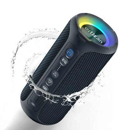 Ortizan X8 Pro Bluetooth Speaker Portable with 40W Stereo Sound,Rich Bass, Waterproof, 30H Playtime, Mixed Color Lights
