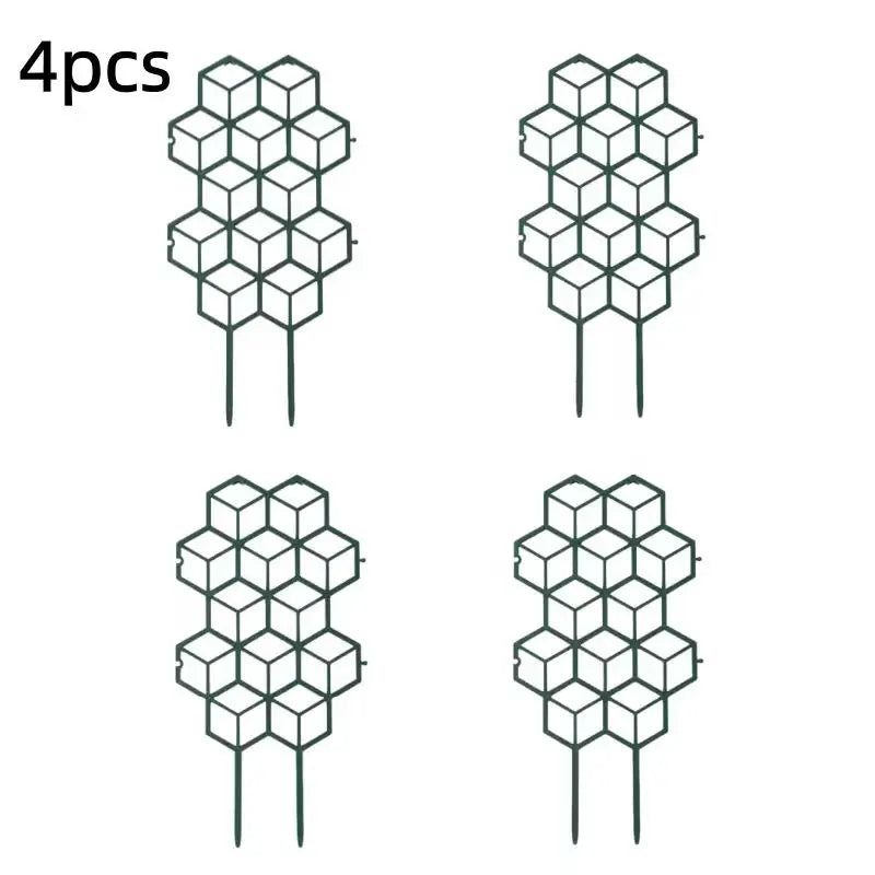 Honeycomb Design Plant Trellis, Rustproof Plastic Support for Potted Vines and Flowers, Indoor Outdoor Garden Climbing Frame