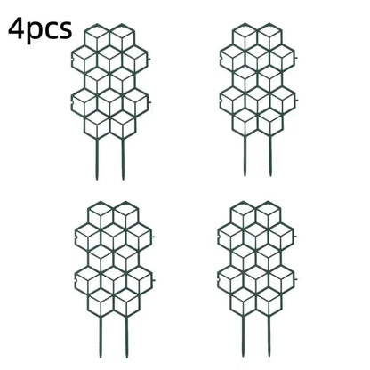 Honeycomb Design Plant Trellis, Rustproof Plastic Support for Potted Vines and Flowers, Indoor Outdoor Garden Climbing Frame