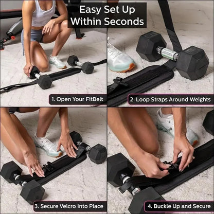 Adjustable Weighted Waist Belt for Workouts, Dumbbell Training & Hip Shaping, Home Gym Fitness Equipment