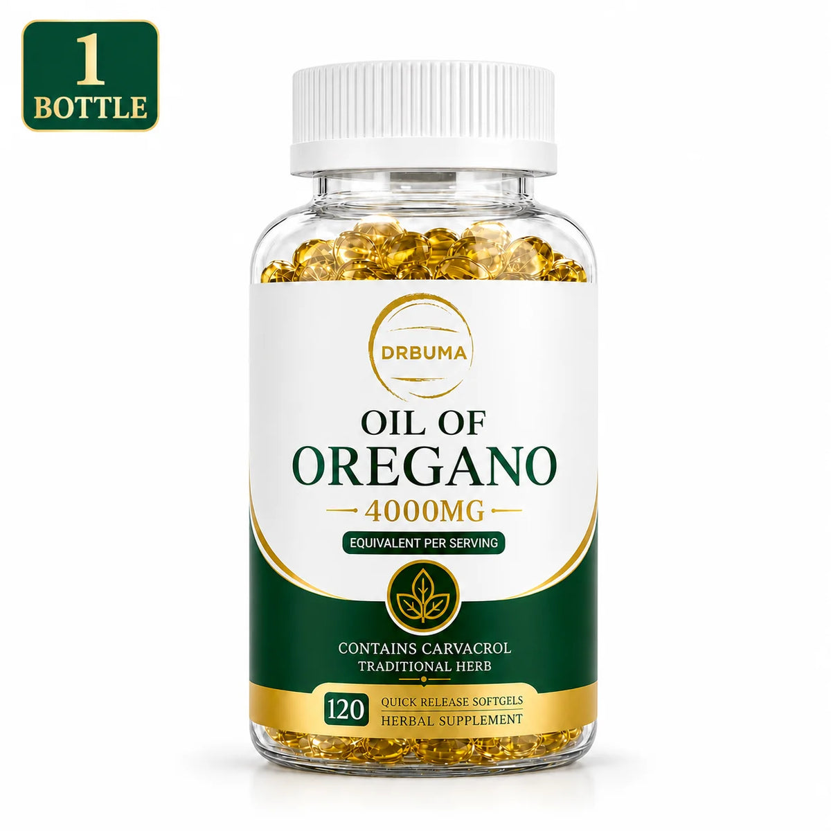 120-Count Oregano Oil Softgels, Herbal Botanical Dietary Supplement Capsules for Adults; Fast-Release Softgels, Easy to Swallow, Ideal for Daily Dietary Routine, Suitable for People Pursuing a Healthy Lifestyle