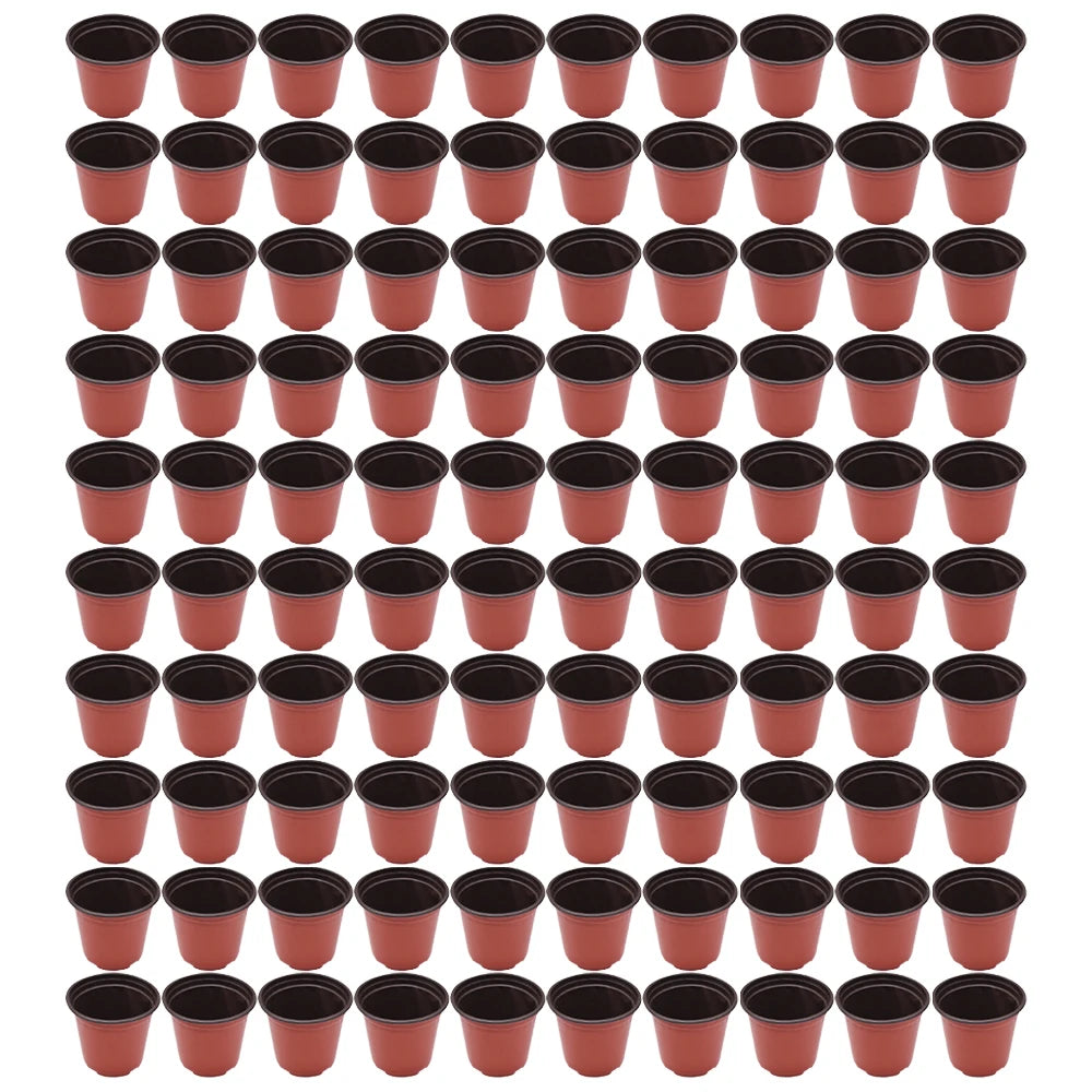 100-Pack Plastic Plants Nursery Pot/Pots Seedlings Flower Plant Container Seed Starting Pots