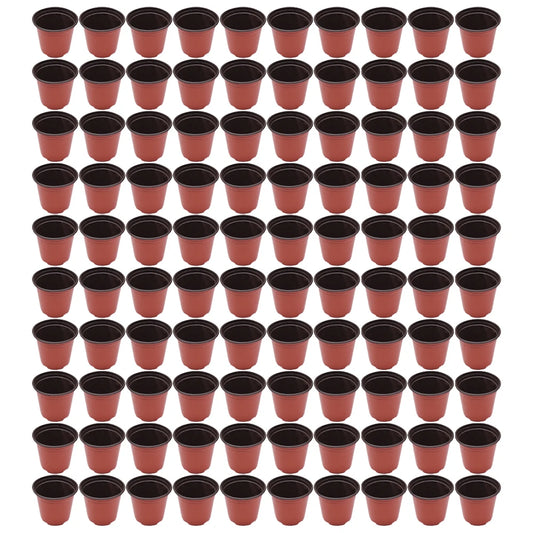 100-Pack Plastic Plants Nursery Pot/Pots Seedlings Flower Plant Container Seed Starting Pots