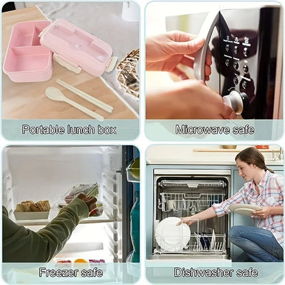 1pc Insulated Lunch Box, Bento Box for Students, Portable Sealed Compartment Container