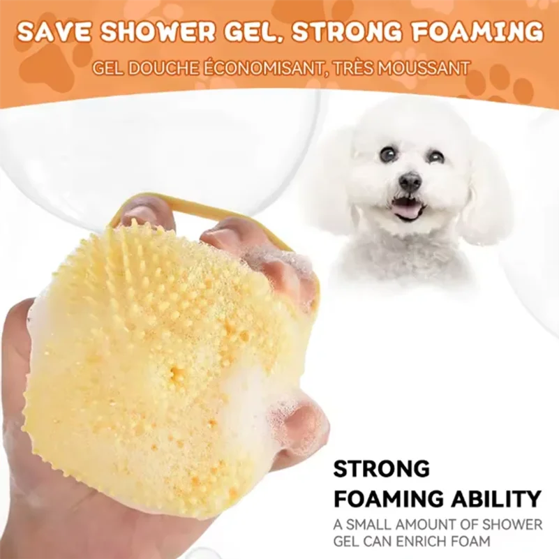 Bath Massage Brush Multifunctional Puppy Big Dog Cat Soft Safety Silicone Pet Accessories