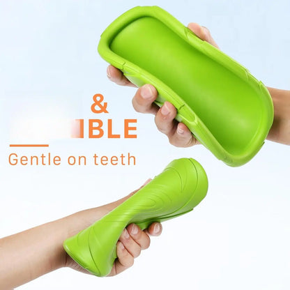 2Pcs Dog Toys Flying Disc Natural Rubber Durable Interactive Bite Resistant Pet Chew Toys 7 Inch Orange Green