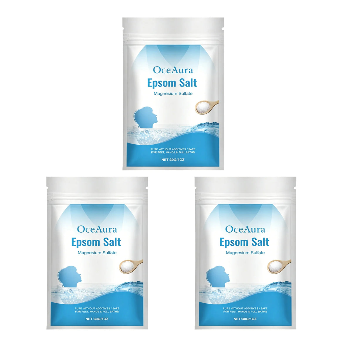 Pure Epsom Salt Magnesium Sulfate for Foot Hand Full Body Bath Soothing Relaxing Moisturizing Skincare
