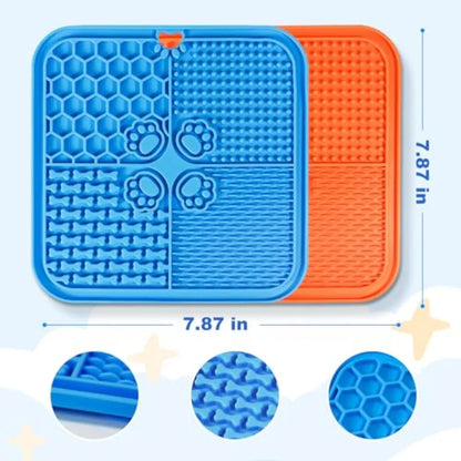 Lick Mat for Dogs Cats with Suction Cups, Slow Feeder for Anxiety Relief Pet Enrichment