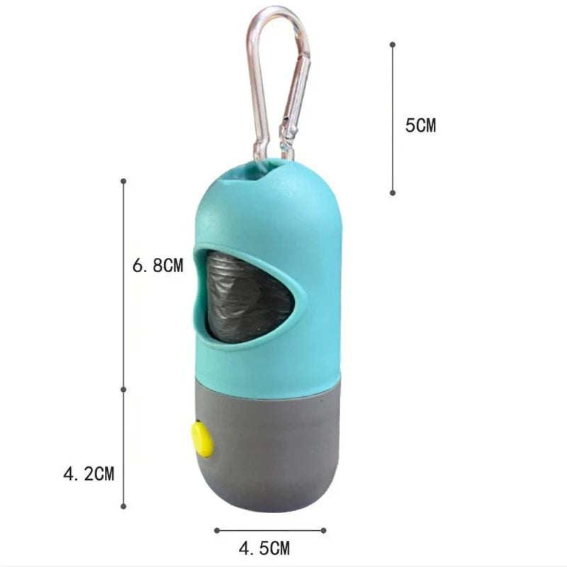 Led Light Poop Bags Dispenser Outdoor Portable Pet Trash Bags Dog Cat Cleaning Supplies Accessories