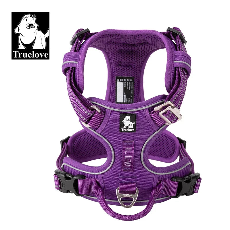 Pet Reflective Nylon Dog Harness No Pull Adjustable Medium Large Vest Safety Lead Walking Running