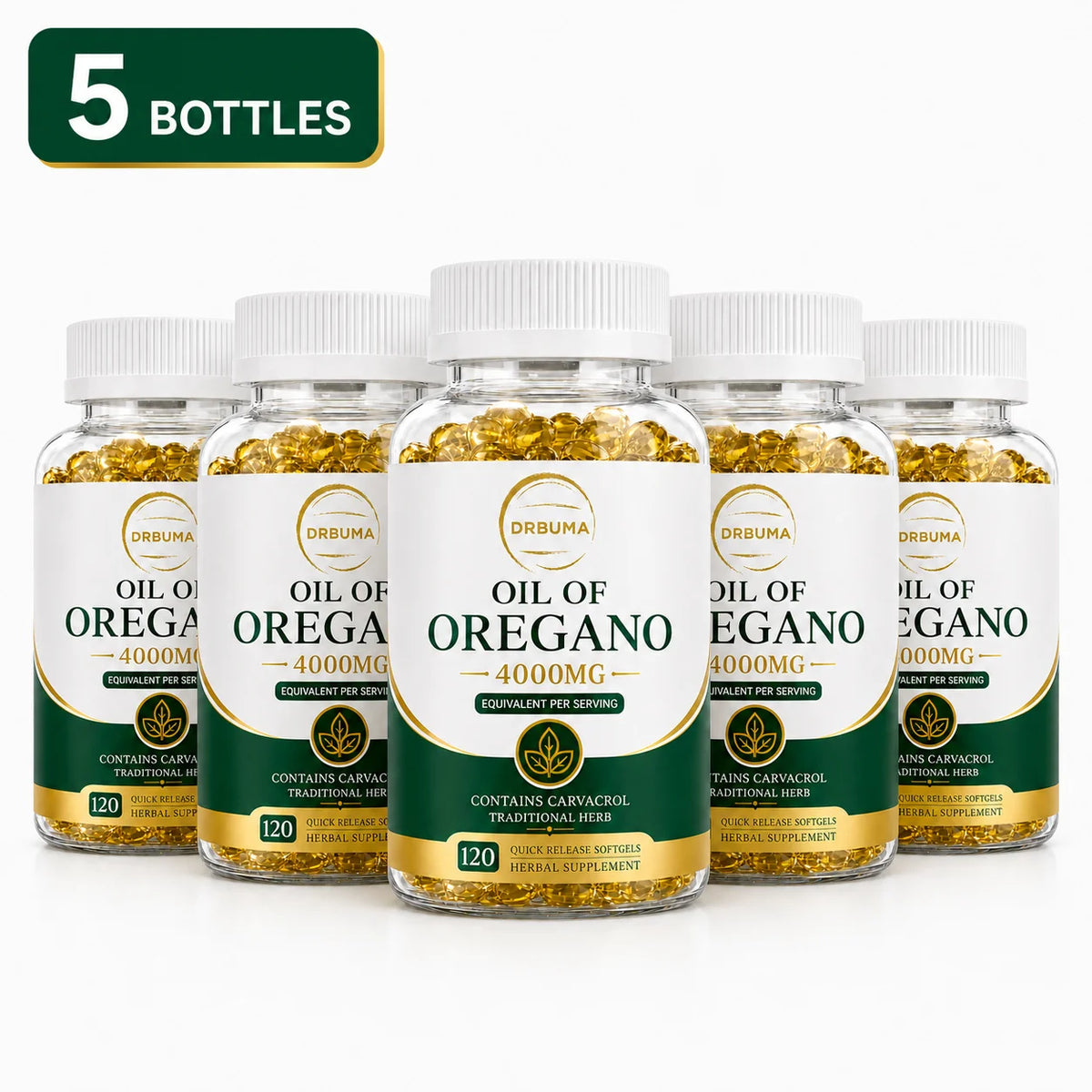 120-Count Oregano Oil Softgels, Herbal Botanical Dietary Supplement Capsules for Adults; Fast-Release Softgels, Easy to Swallow, Ideal for Daily Dietary Routine, Suitable for People Pursuing a Healthy Lifestyle