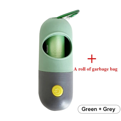 Led Light Poop Bags Dispenser Outdoor Portable Pet Trash Bags Dog Cat Cleaning Supplies Accessories