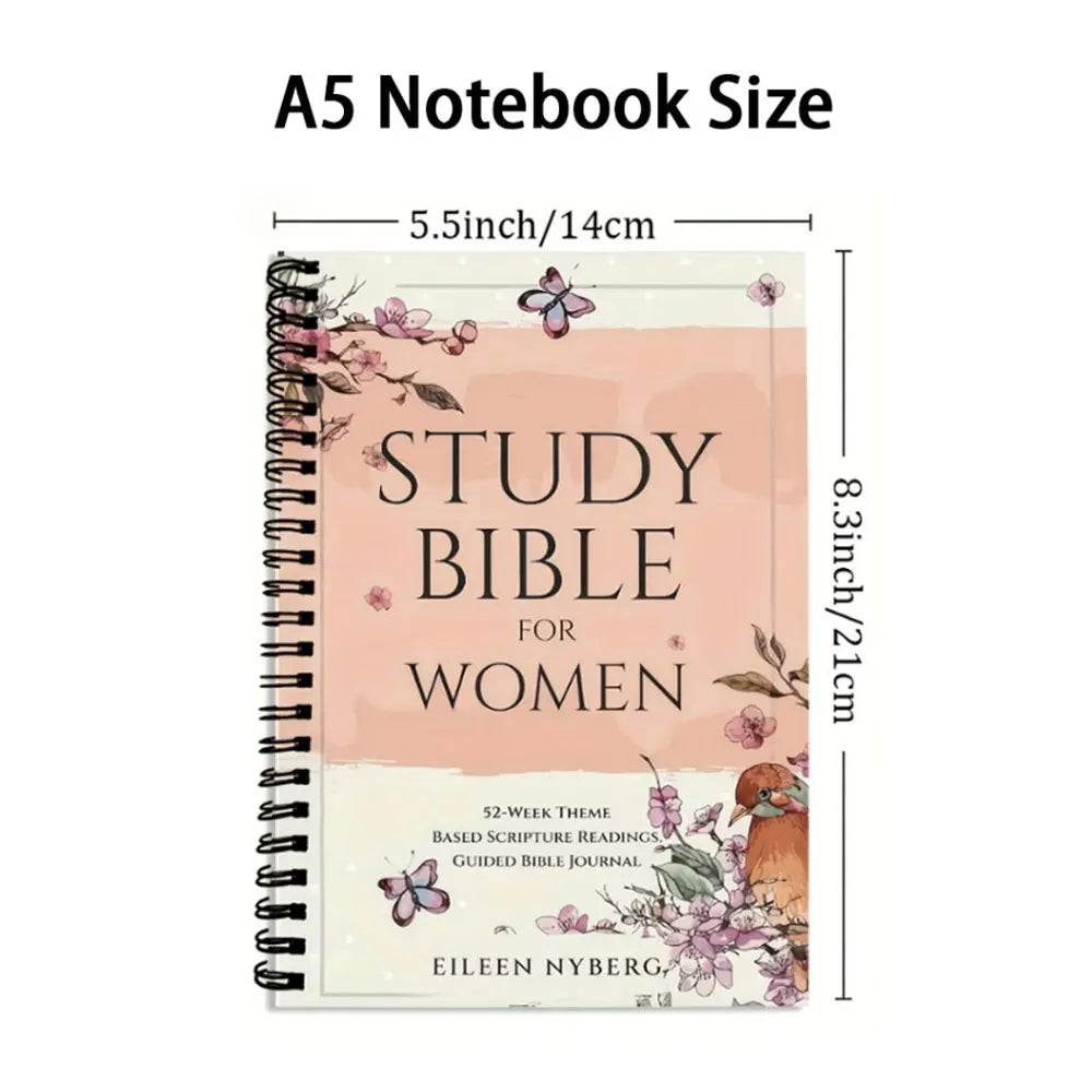 Bible Set Include Bible Quotes Spiral Coil Notebook,Pen and Tabs,Perfect Religious Gift for Church