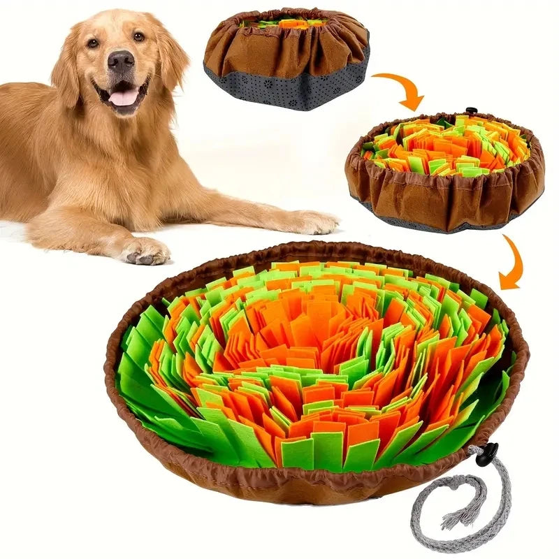Washable Felt Pet Sniffing Pad Foldable Dog Slow Feeding Mat Toy