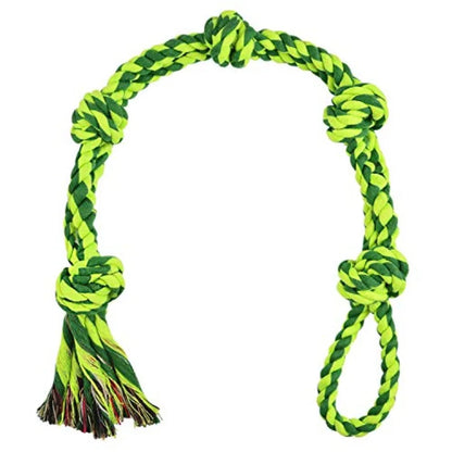 Dogs and Aggressive Chewers, Durable, 5-Knot Rope Tug, Heavy Duty Chew Sturdy Cotton